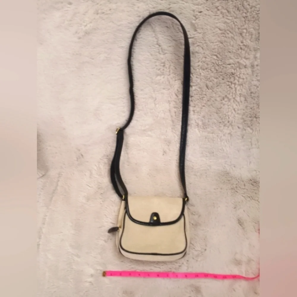 J. Crew Classic Canvas & Leather Casual  Mini Bag W Front Pocket Gold Stud Close